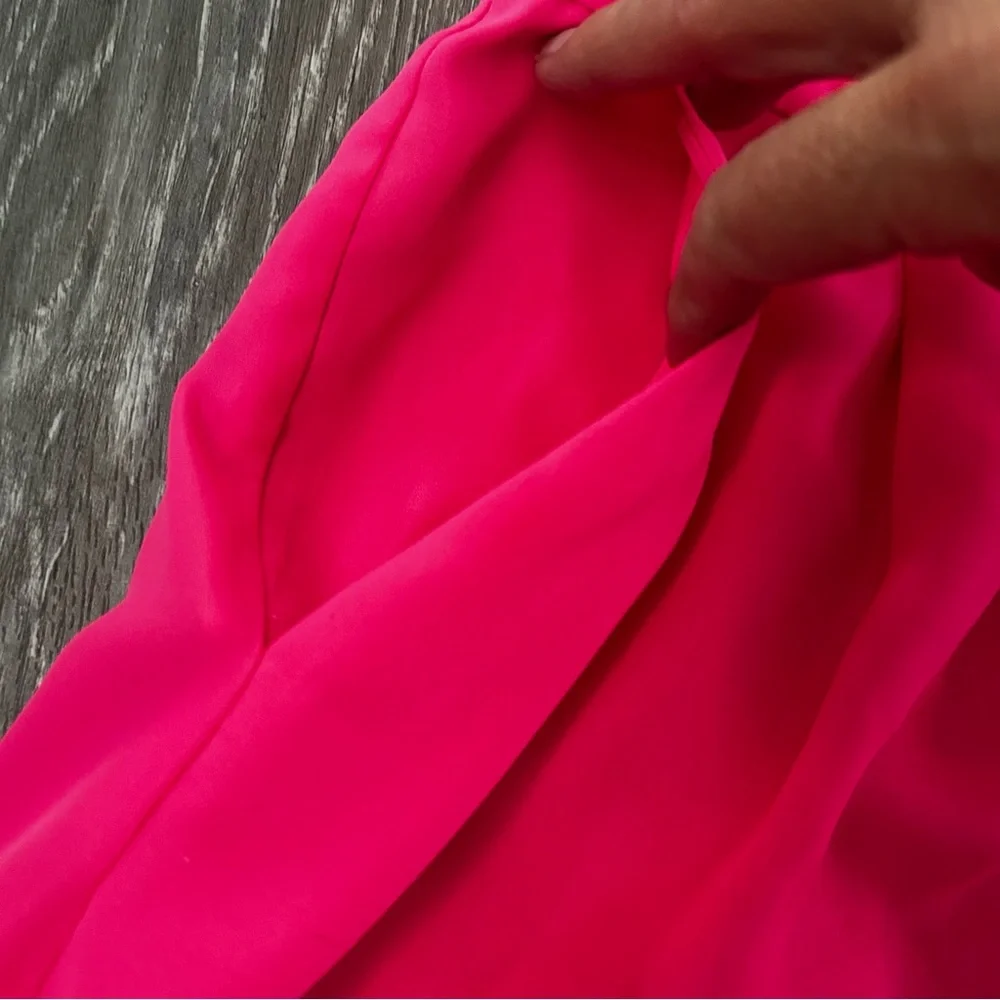 J. Crew Vibrant Pink and Orange Pleated Skater Skirt Size 14